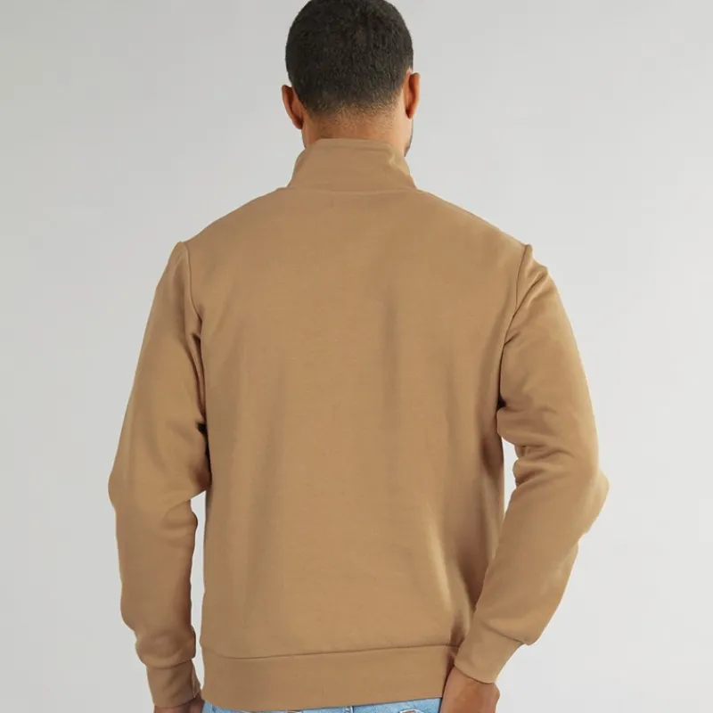 Online JACK & JONES Herre Vesterbro 1/4 Zip Sweatshirt Silver Mink / White