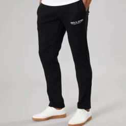 Hot JACK & JONES Herre Vesterbro Joggingbukser Med Åben Kant /Hvid Sort