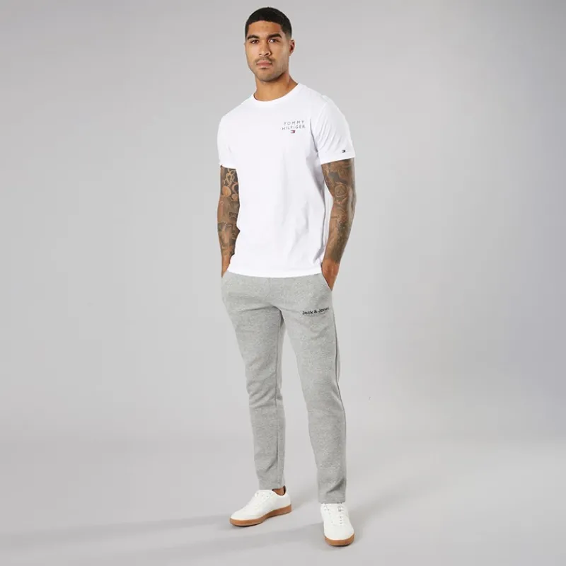Outlet JACK & JONES Herre Vesterbro Open Hem Joggers Lys Grå Marl/Sort Lgm/Sort Lysegrå Mergel