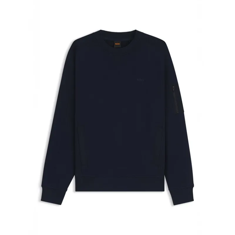 Hot BOSS Herre Vi Blandede Sweatshirt Dark Blue