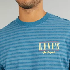 Best Levi's Herre Vintage Fit T-shirt Stribe Serif Logo Hampton Bay