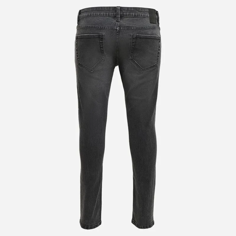 Sale ONLY & SONS Herre Warp Skinny Sorte Jeans i Sort Denim