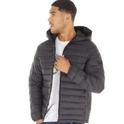 Clearance JACK & JONES Herre Wayne Hooded Puffer Jakke Sort