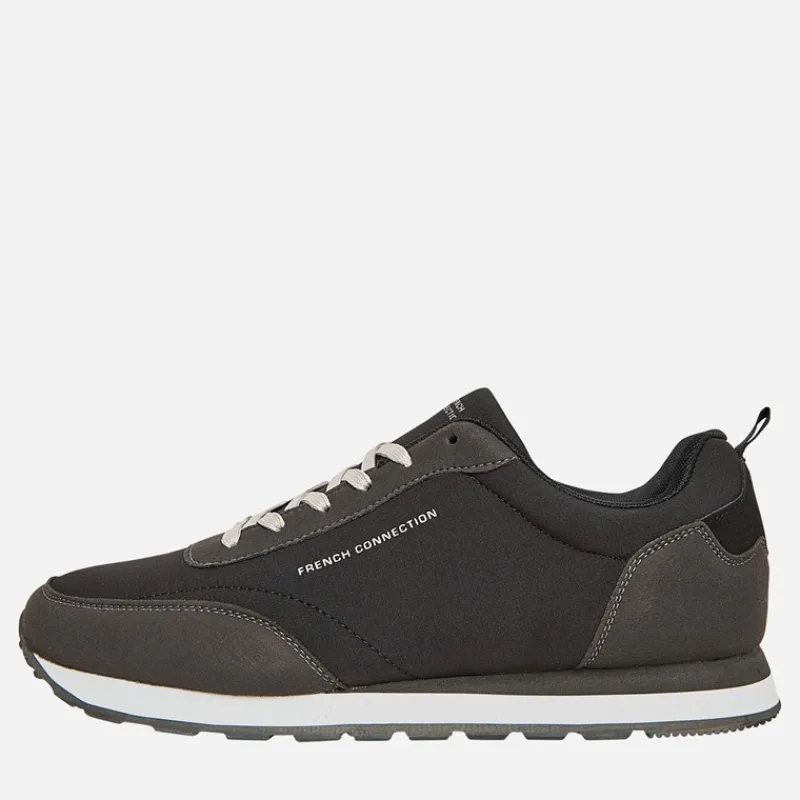 New French Connection Herre Wen Logo Sneakers Grå Meget Mørk Grå