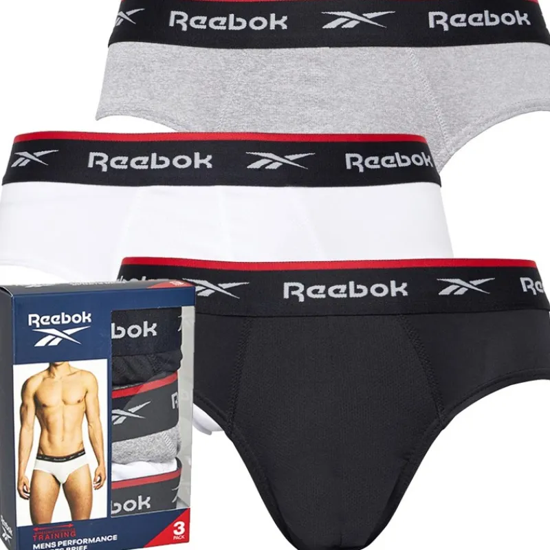 Online Reebok Herre Wiggins Performance 3-pak Underbukser /Grå Melange/Hvid Sort