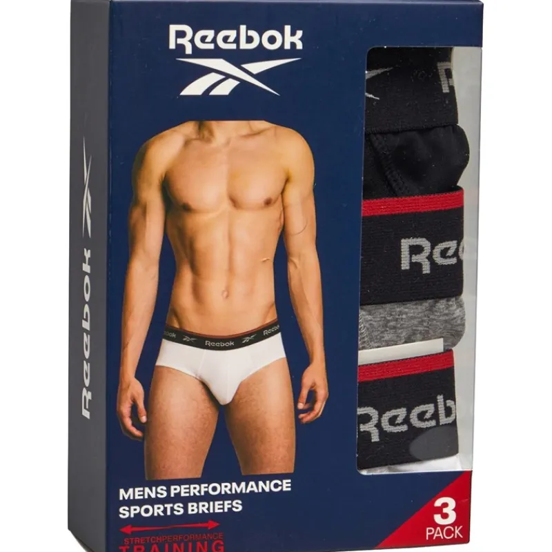 Online Reebok Herre Wiggins Performance 3-pak Underbukser /Grå Melange/Hvid Sort