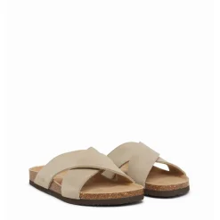Online Bench Herresandaler med krydsremme Taupe