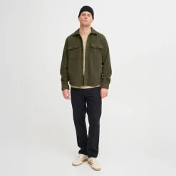 Sale Blend Herreskjorte Forest Night Mørk khaki