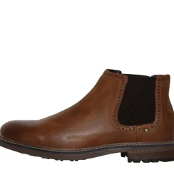 Best Deakins Herresko Chelsea Støvler Tan Eastside Brogue Gyldenbrun
