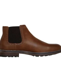 Best Deakins Herresko Chelsea Støvler Tan Eastside Brogue Gyldenbrun