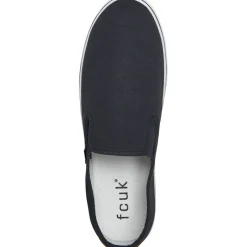 French Connection Herresko FCUK Deck Slip On Canvas Pumps Blå Marineblå