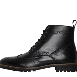 Clearance Ben Sherman Herresko i Læder Brogue Støvler Sort