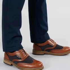 Clearance Ben Sherman Herresko Terrence Oxford Brogue Tan Burnish/​Navy