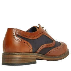 Clearance Ben Sherman Herresko Terrence Oxford Brogue Tan Burnish/​Navy