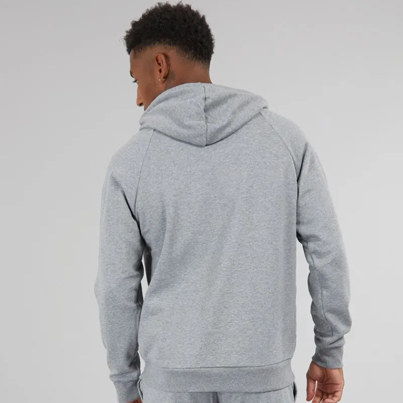 Online Under Armour Hættetrøje til Herre UA Rival Fleece Logo Castlerock Lysegrå/Hvid Grå