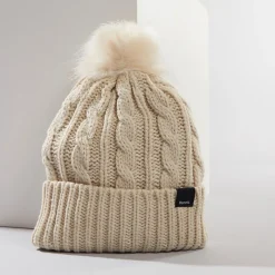 Outlet Bench Hvid Ivanna Bobble Hat til Kvinder beige