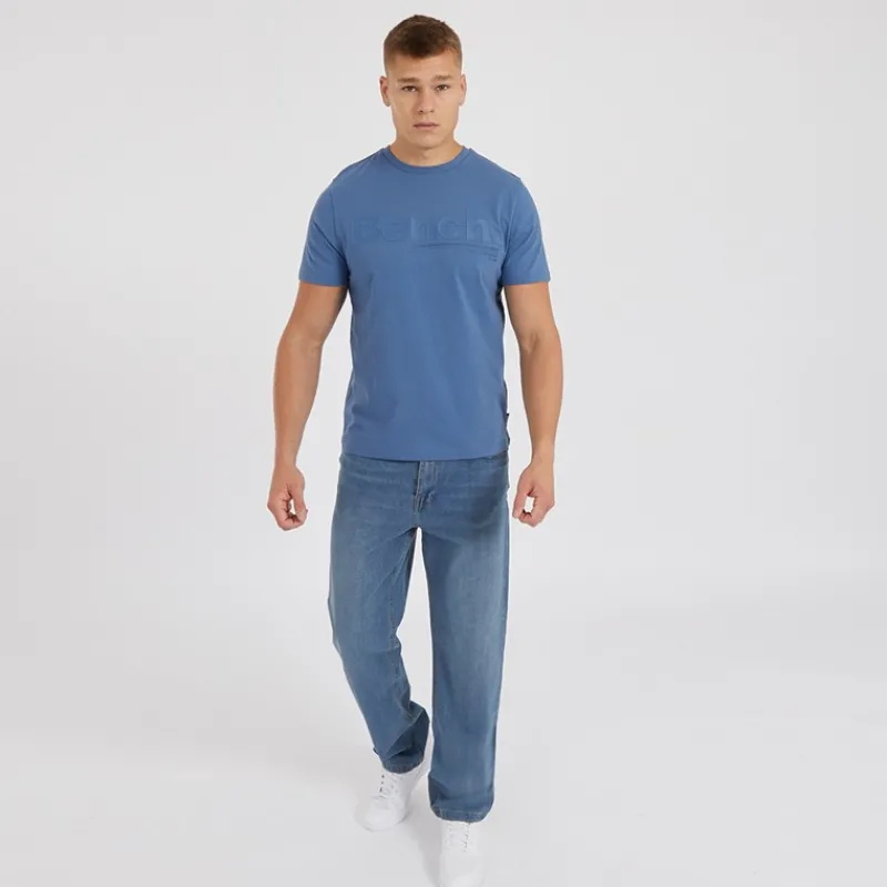 Bench Jeans til Herre Jeffers Løstsiddende Mid Blå Vask Mellemblå