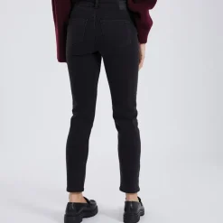 Best Pieces Jeans til kvinder Nunna MW Slim Fit Mørkegrå Denim