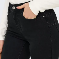 Clearance Only Jeans til kvinder Rina Mid Rise Push Up Sort