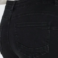 Clearance Only Jeans til kvinder Rina Mid Rise Push Up Sort