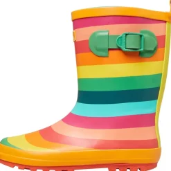 Sale Trespass Junior Childrens Puddle Rainbow Printed Wellington Gummistøvler Flerfarvede Striber