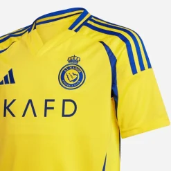 Clearance adidas Junior Drenge ANFC Al-Nassr 24/25 Hjemme Trøje Impact Yellow/Royal Blue