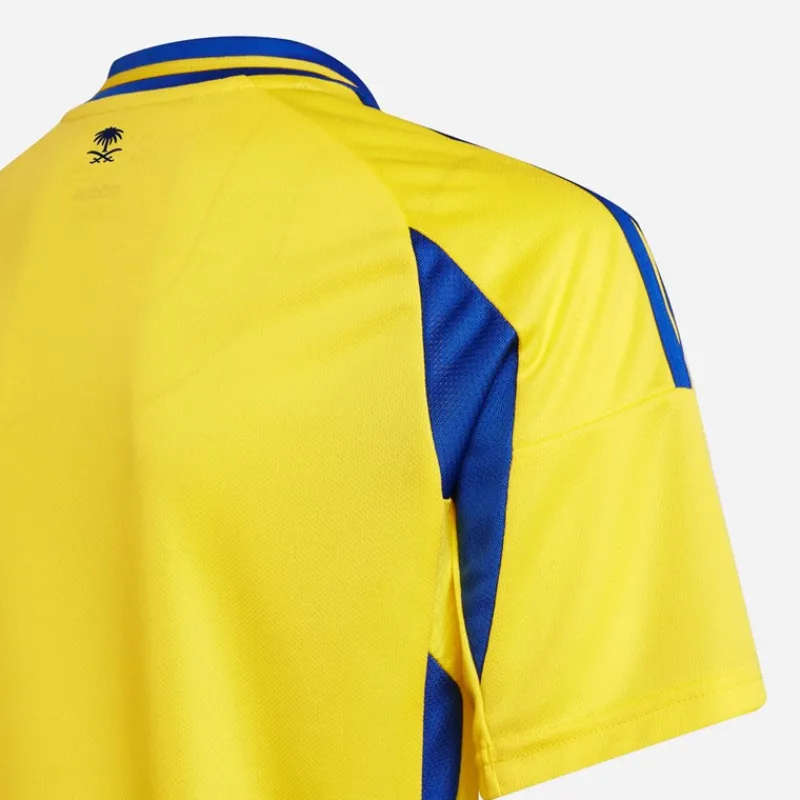 Clearance adidas Junior Drenge ANFC Al-Nassr 24/25 Hjemme Trøje Impact Yellow/Royal Blue