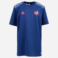 Hot adidas Junior Drenge FFC Frankrig Rugby Hjemme Supporter Trøje Dark Blue