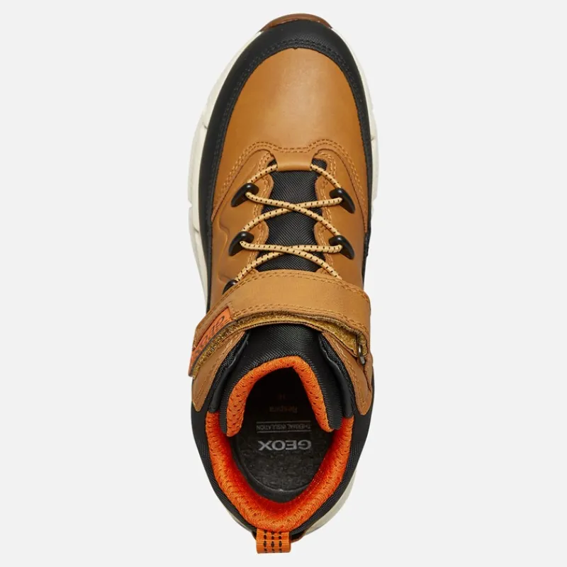 Clearance GEOX Junior Drenge Flexypher Plus støvler mørk gul / sort Flerfarvet