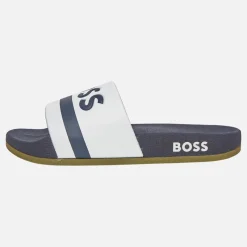 New BOSS Junior Drenge Logo Stribe Badesandaler Hvid