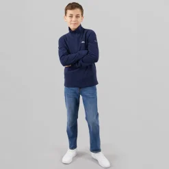 Online Trespass Junior Drenge Masonville 1/2 Lynlås Mikro Fleece Blå Blå