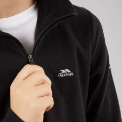 Online Trespass Junior Drenge Masonville 1/​2 Lynlås Mikro Fleece Sort