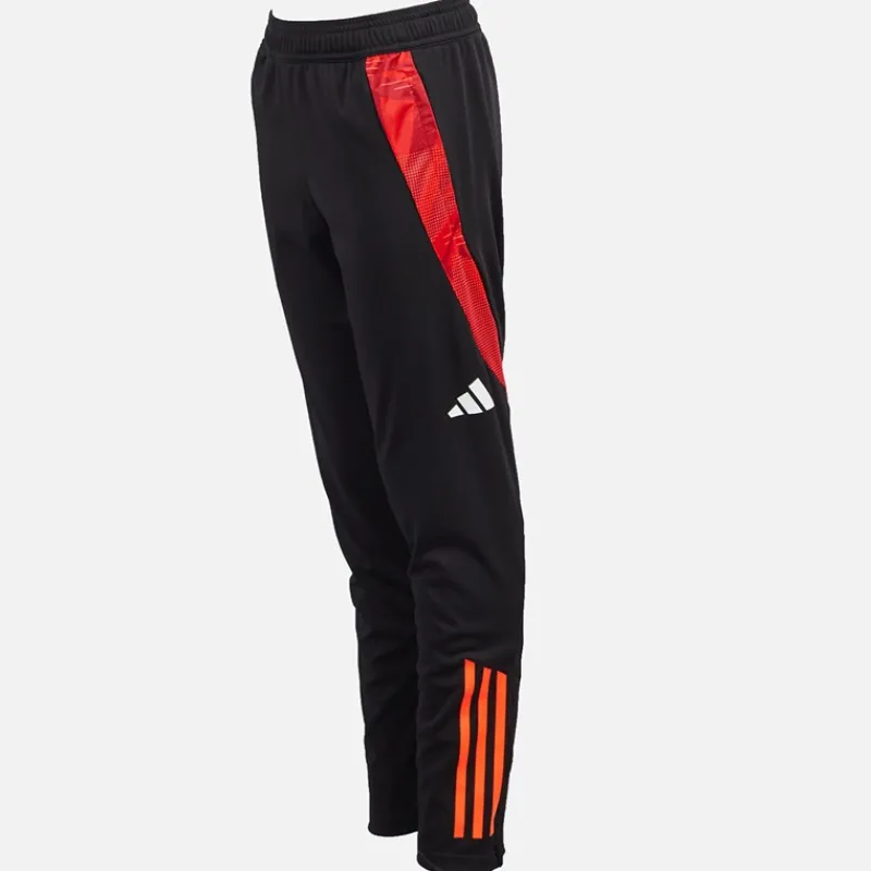 New adidas Junior Drenge OL Olympique Lyon træningsbukser Sort/App Solar Red