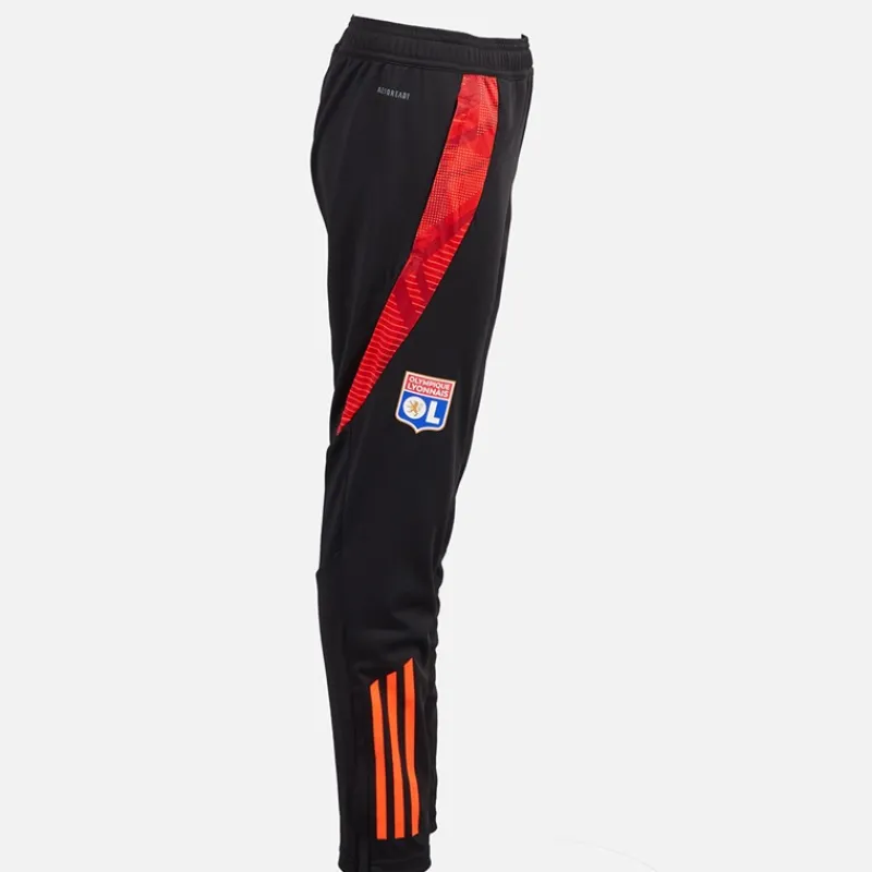New adidas Junior Drenge OL Olympique Lyon træningsbukser Sort/App Solar Red