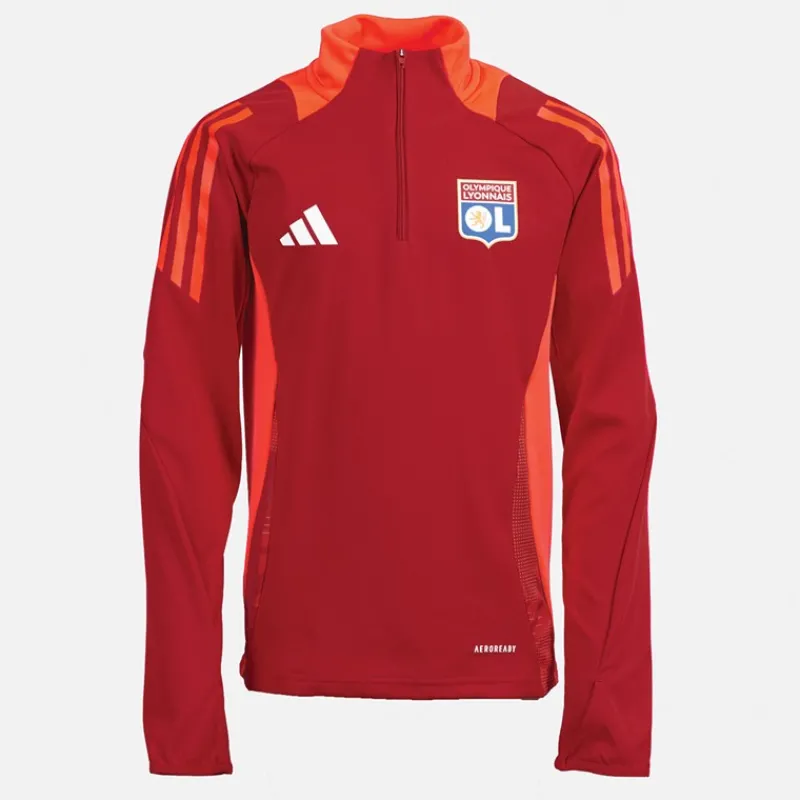 Discount adidas Junior Drenge OL Olympique Lyon træningsbluse Team Power Red 2