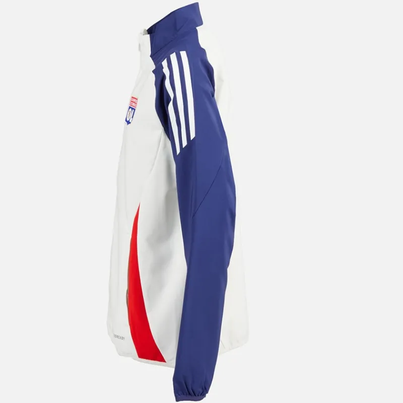 New adidas Junior Drenge OL Olympique Lyon præsentations jakke White Tint/Midnight Indigo/Bright Red