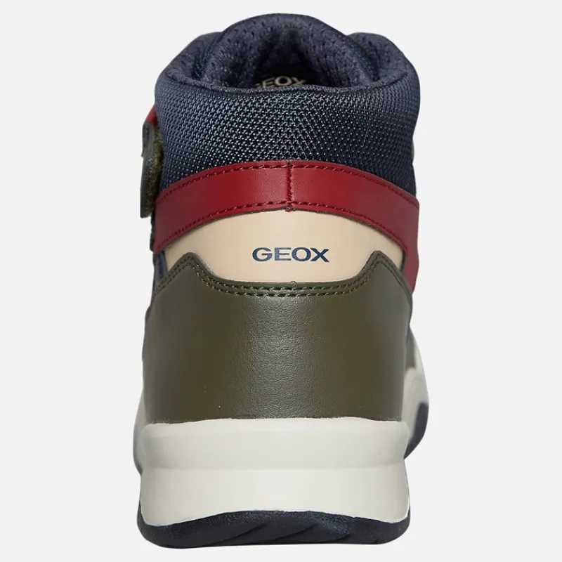 GEOX Junior Drenge Perth høj top sneakers Military/Navy Flerfarvet