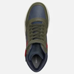 GEOX Junior Drenge Perth høj top sneakers Military/Navy Flerfarvet