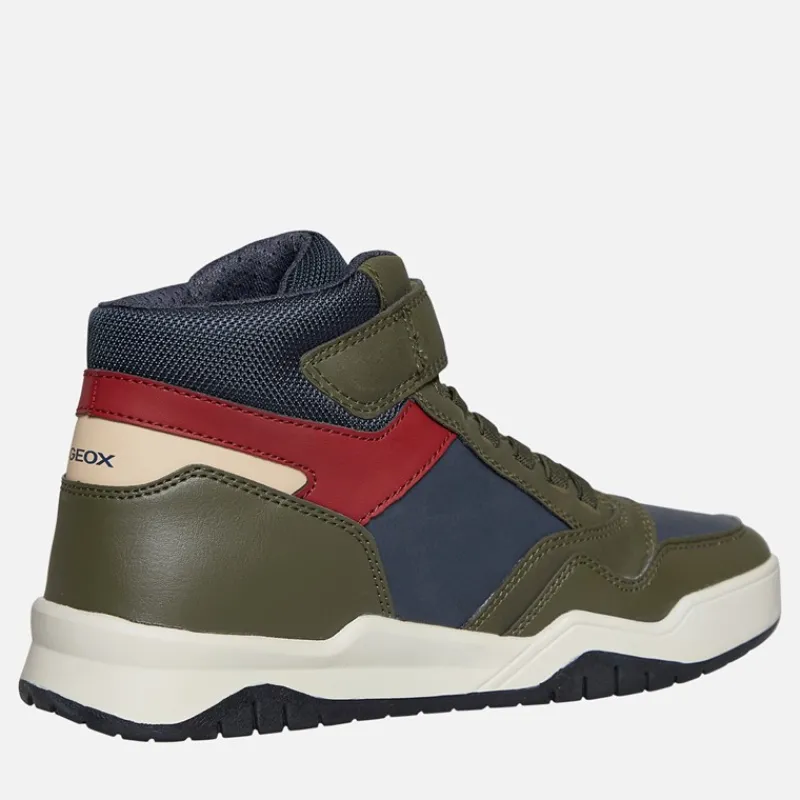 GEOX Junior Drenge Perth høj top sneakers Military/Navy Flerfarvet