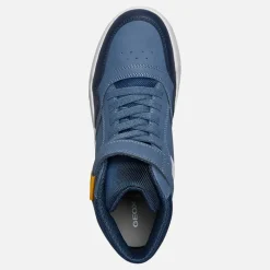Hot GEOX Junior Drenge Perth høj top sneakers Avio/​Grå Blå