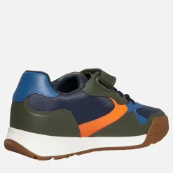 New GEOX Junior Drenge Rann træner Military/Orange Flerfarvet