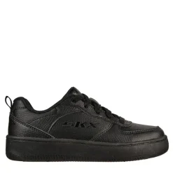 Hot SKECHERS Junior Drenge Sport Court 92 Vandafvisende Snøresko Casual Sneakers Sort