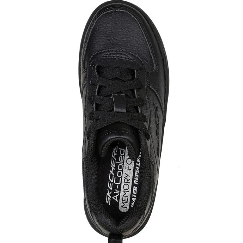 Hot SKECHERS Junior Drenge Sport Court 92 Vandafvisende Snøresko Casual Sneakers Sort