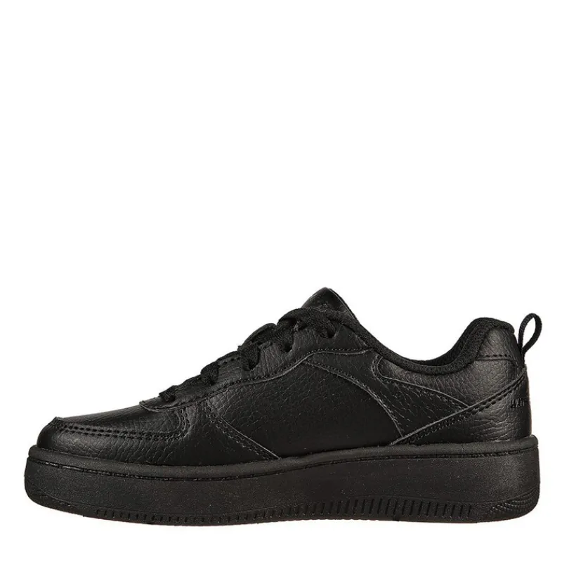 Hot SKECHERS Junior Drenge Sport Court 92 Vandafvisende Snøresko Casual Sneakers Sort
