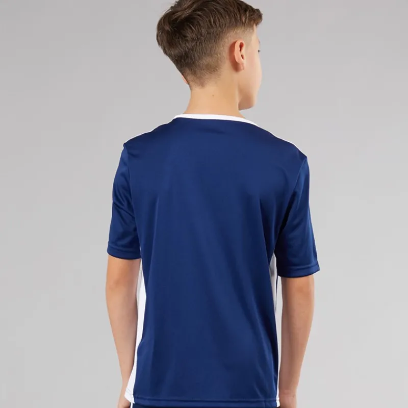 Discount adidas Junior Entrada 18 T-shirt Dark Blue/Hvid Marineblå
