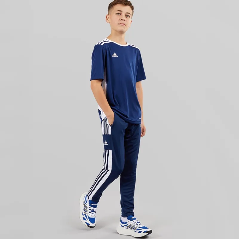 Discount adidas Junior Entrada 18 T-shirt Dark Blue/Hvid Marineblå