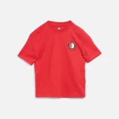 Castore Junior FR Feyenoord Core Bomulds T-Shirt Kinesisk Rød Rød
