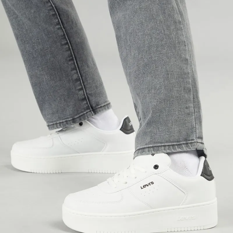 Best Levi's Junior New Union Sneakers Sort 0062 Hvid
