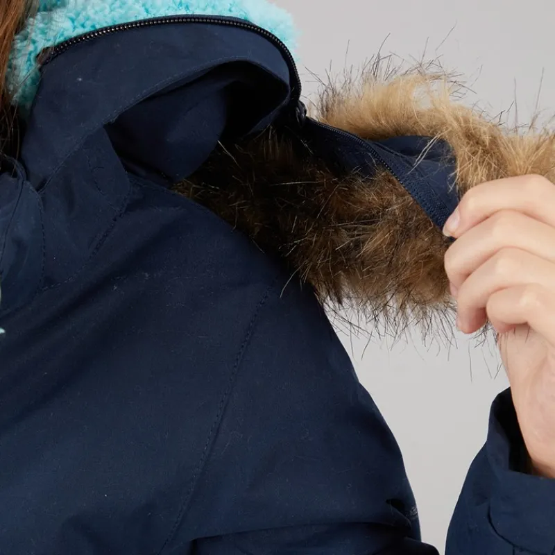 Sale Trespass Junior Piger Larission Isoleret Vandtæt Parka Navy Blå