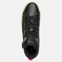 Discount GEOX Junior Piger Mirroless Lynlås Hi Top Træningssko Sort